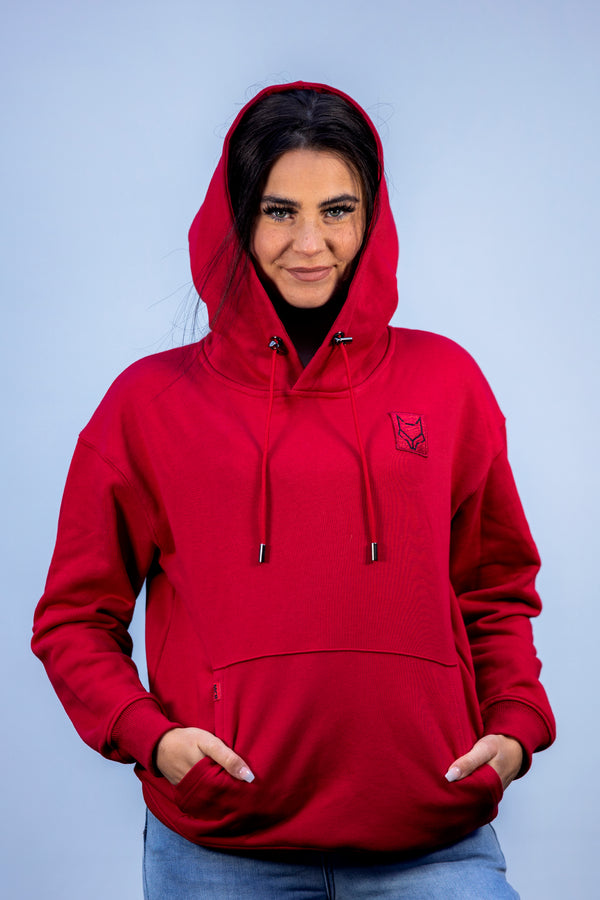 wolf vos streetwear oversized vrouwen hoodie rood katoen dames